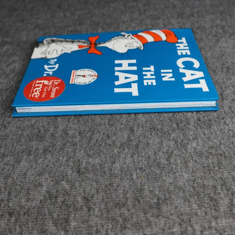 VTG The Cat In The Hat Dr. Seuss Blue HC Beginner Books Kids Illustrated USA